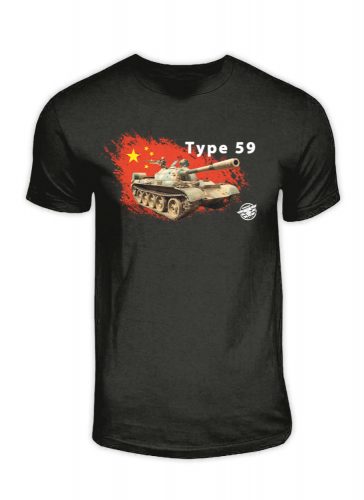 Tankfan Type 59 felnőtt póló - Fekete