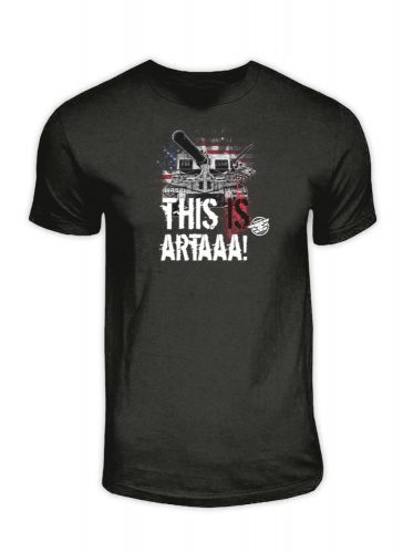 Tankfan This is Artaaa! USA Flag felnőtt póló - Fekete