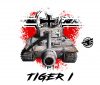 Tankfan Tiger1 Szemelyzet férfi kapucnis pulóver